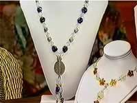 Necklaces on displays